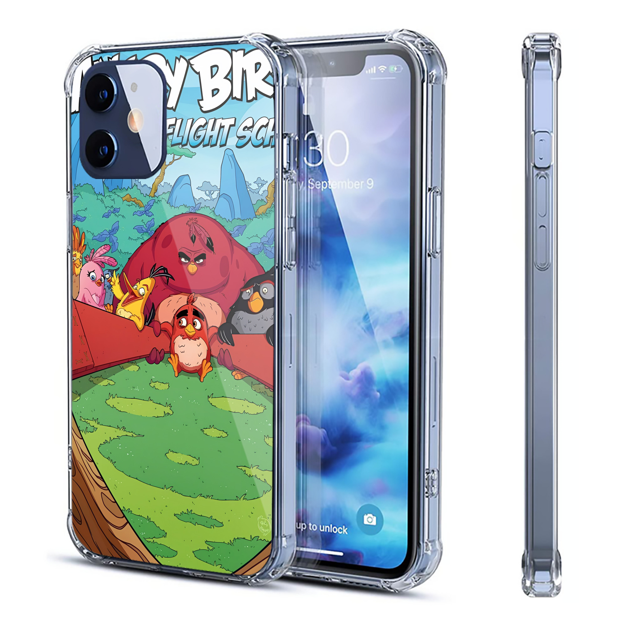 （画像用） Angry Birds アングリーバード 【iPhone 12シリーズ対応】透明スマホケース（クリアソフトケース）